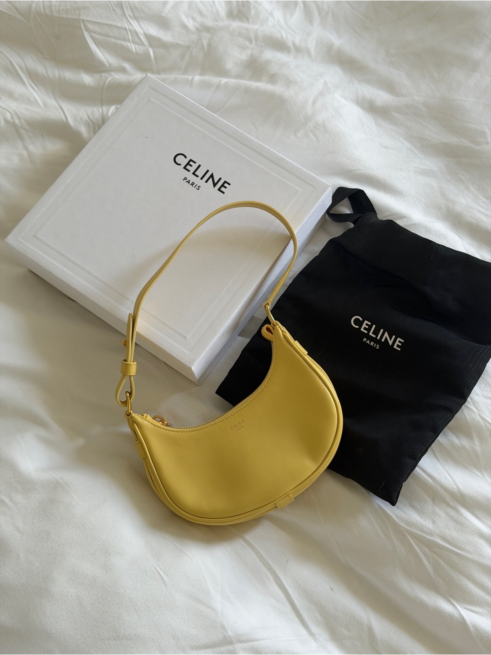 BNWT Celine Mini Ava Shoulder Bag Yellow
